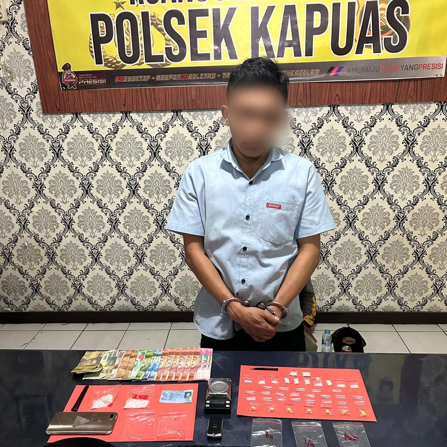 Polsek Kapuas Tangkap RF Terduga Pengedar Narkoba