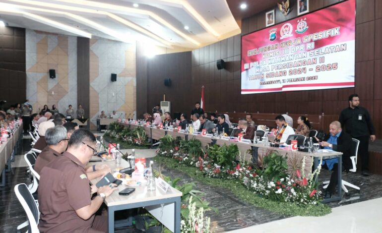 Kunker Spesifik Komisi III DPR RI, Ini yang Dingatkan pada Polda dan Kejati Kalsel