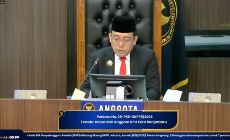 DKPP Pecat Empat Komisioner KPU Banjarbaru