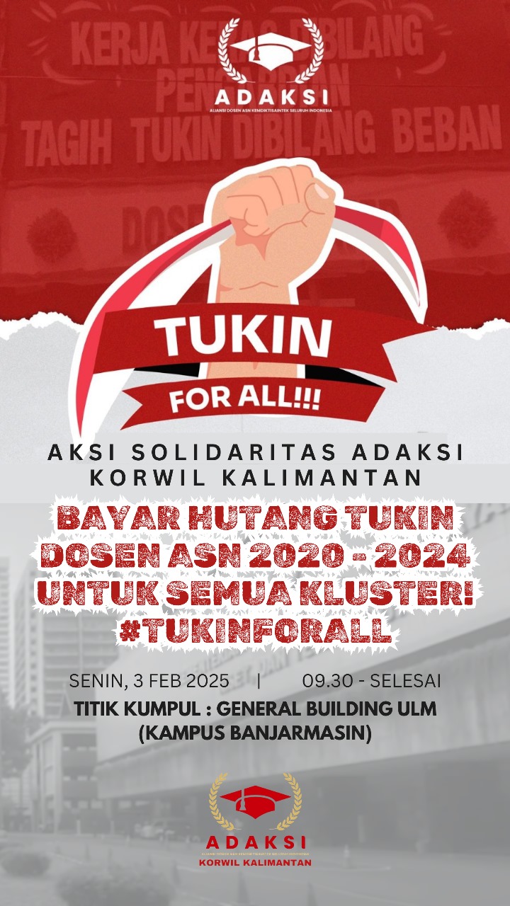 Hari Ini, Dosen ASN Aksi Tuntut Tukin di Kampus ULM Banjarmasin