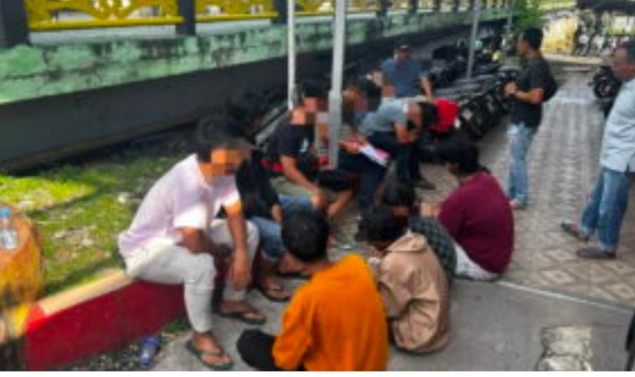 Pengeroyokan di Sungai Tabuk, 8 Anggota Gangster Dibekuk
