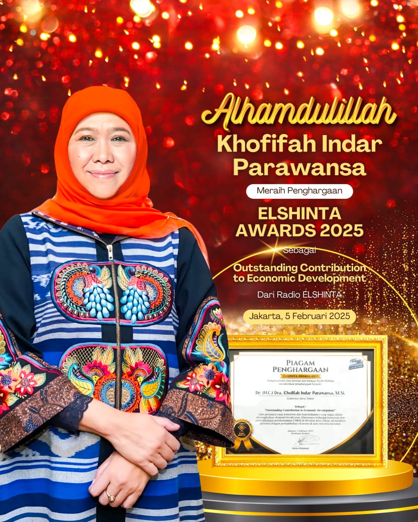 Khofifah Terima Penghargaan Oustanding Contribution to Economic Development