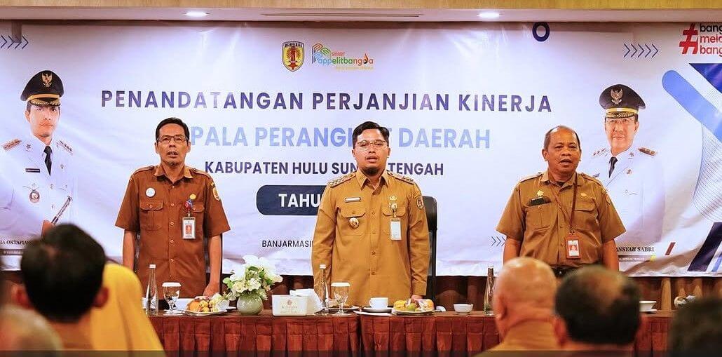 Pemkab HST Gelar Penandatanganan Perjanjian Kinerja SKPD