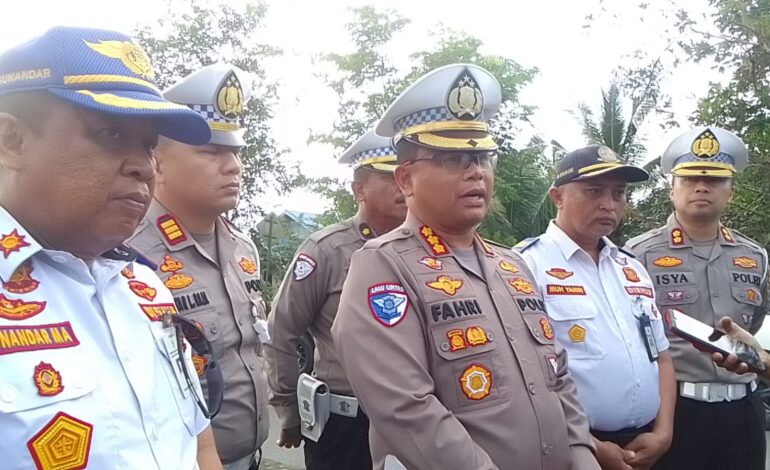 Jelang Operasi Ketupat, Ditlantas Polda Kalsel Inspeksi Jalan Rawan Laka dan Banjir