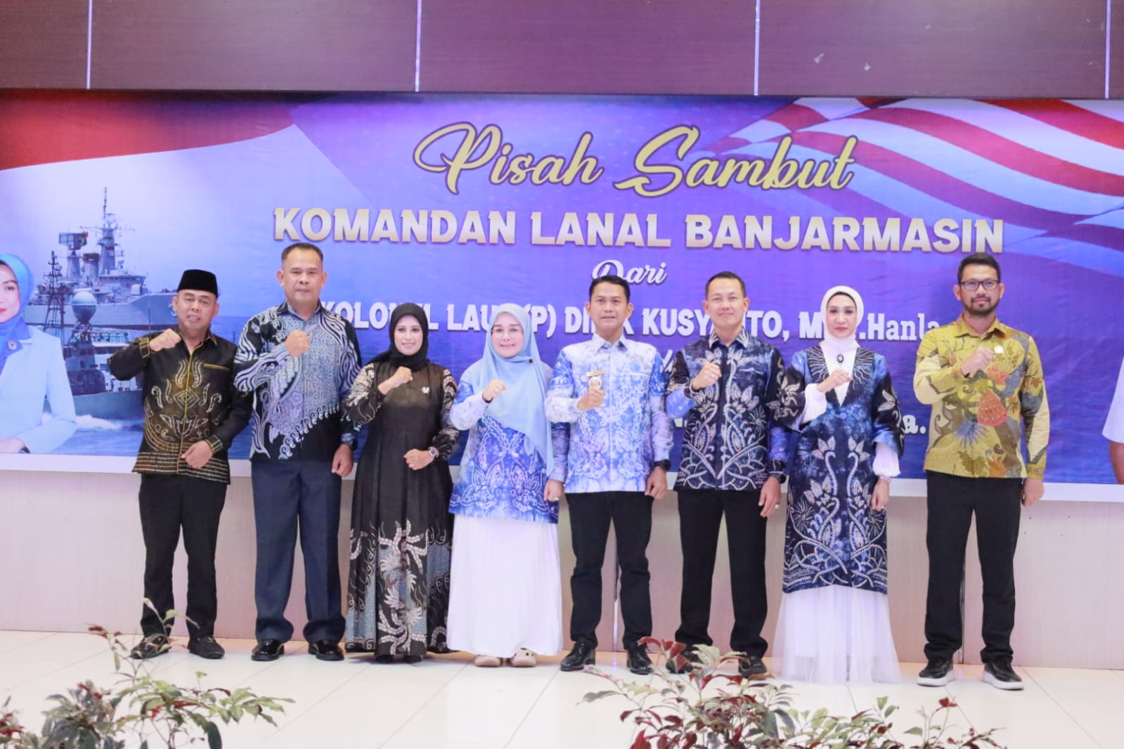 Hadiri Pisah Sambut Komandan Lanal Banjarmasin, Wabup Batola: Selamat Bertugas