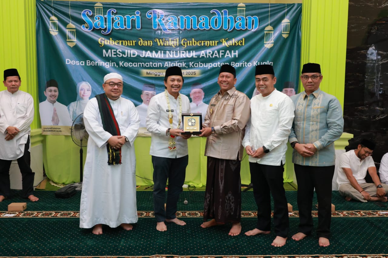 Dampingi Wagub Kalsel Resmikan Masjid, Bupati Batola Siap Bersinergi