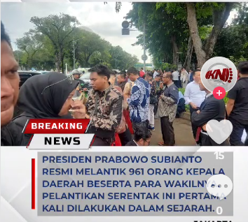 PRESIDEN PRABOWO RESMI LANTIK 961 KEPALA DAERAH