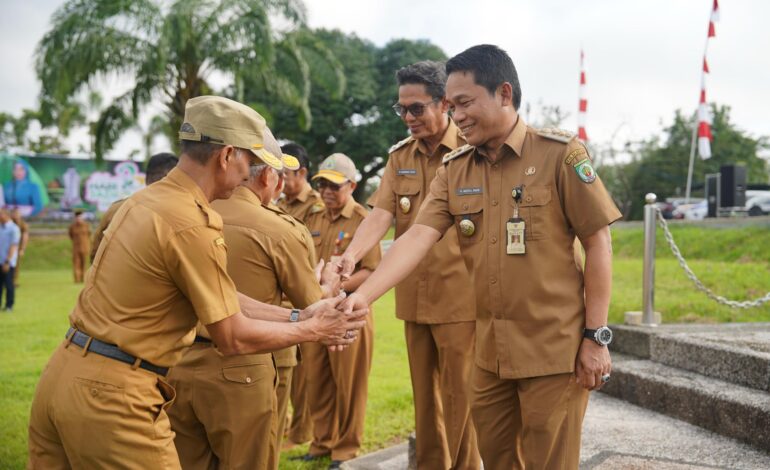 Pemkab Balangan Gelar Apel Gabungan dan Halalbihalal