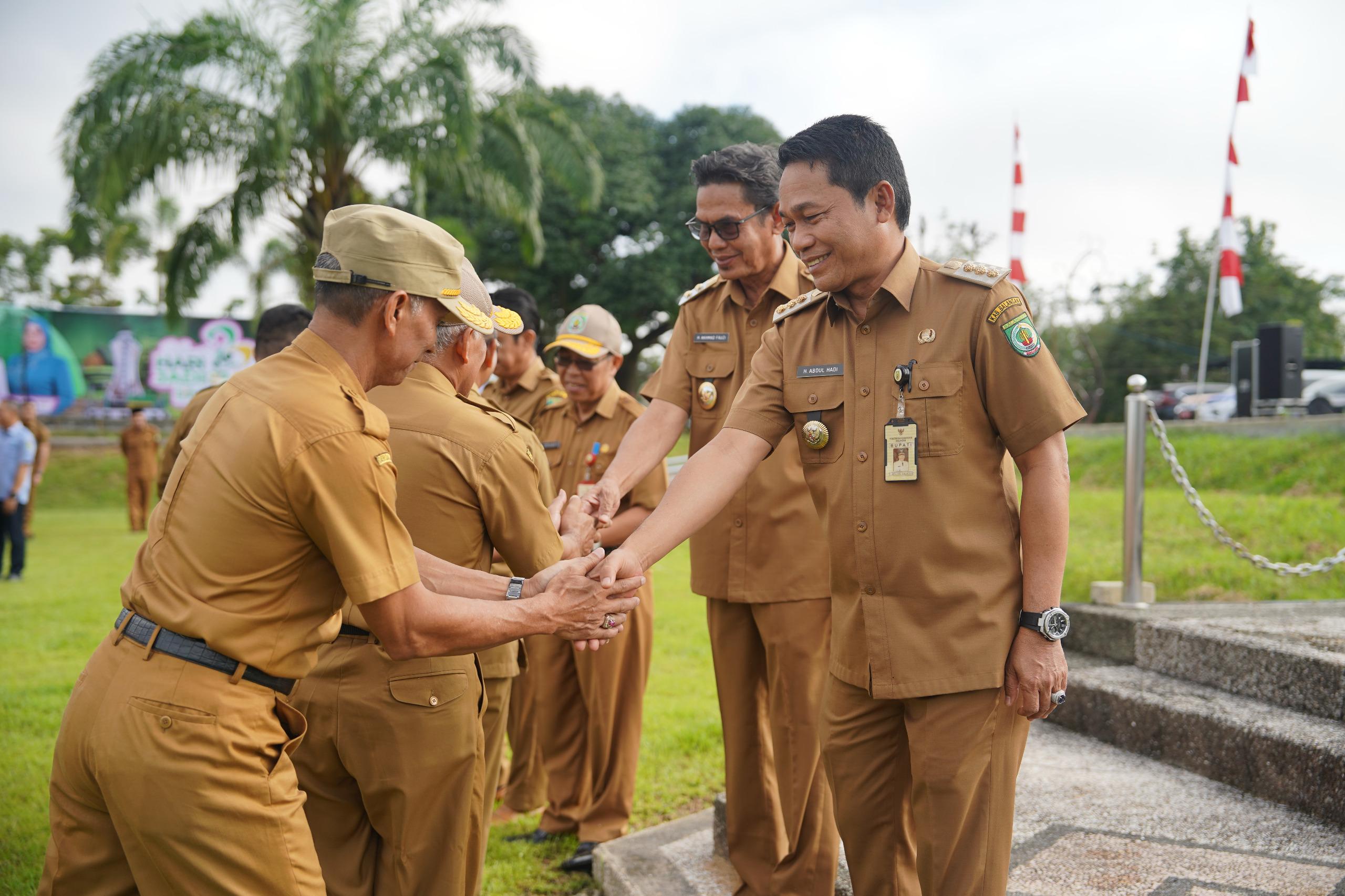 Pemkab Balangan Gelar Apel Gabungan dan Halalbihalal