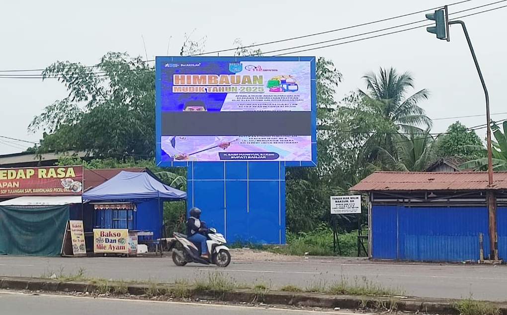 Baru Dipasang, Videotron Rp1,5 Miliar di Sungai Tabuk Sudah Error