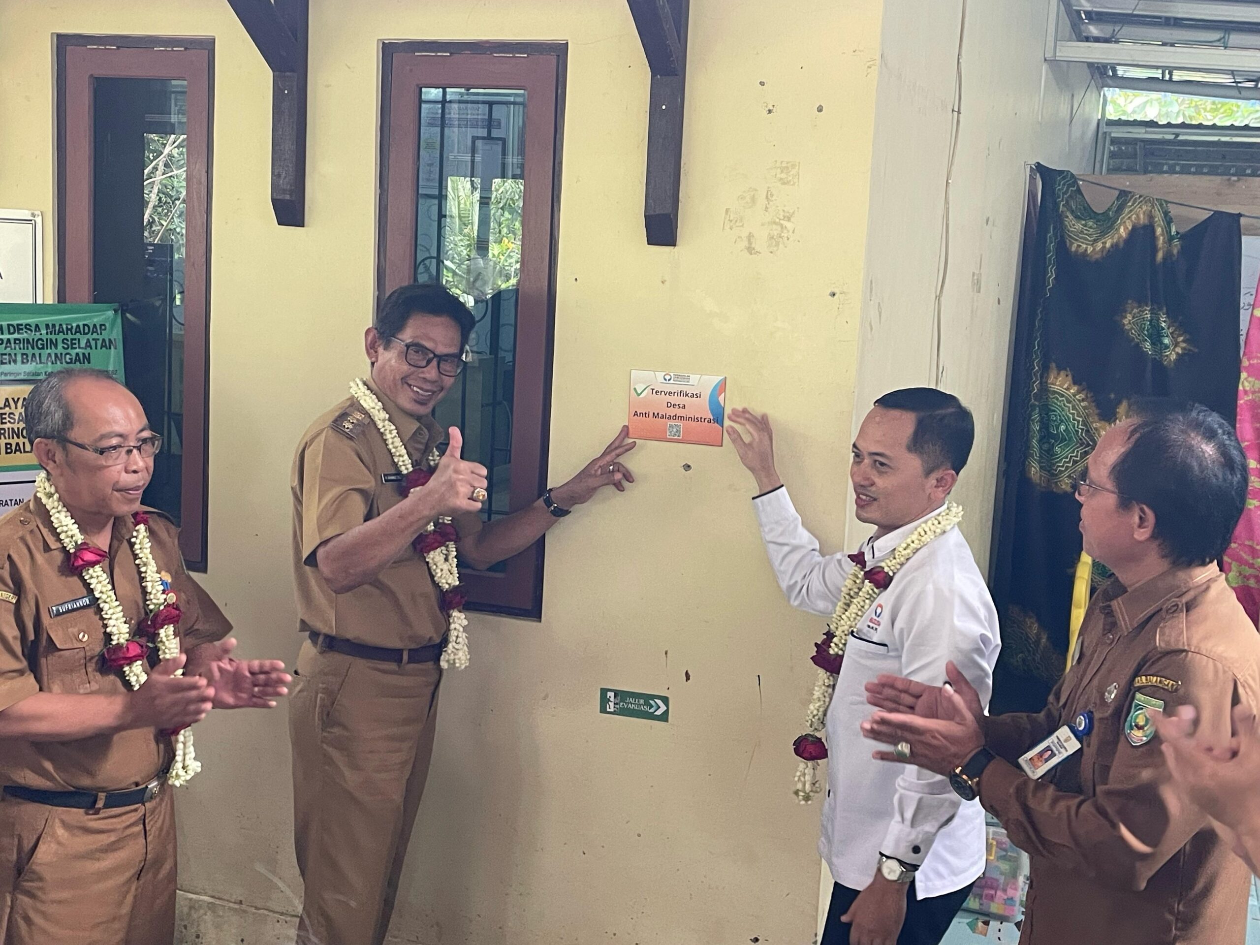 Ombudsman Menetapkan 10 Desa di Balangan sebagai Desa Anti Maladministrasi