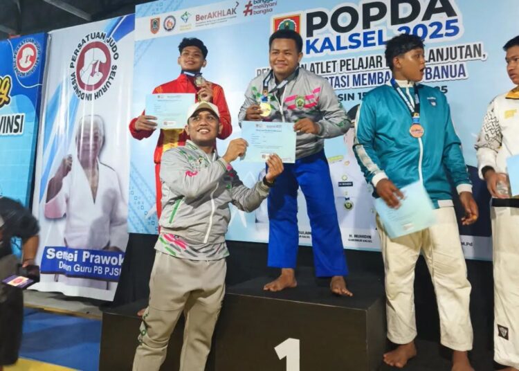 Atlet Cabor Judo Balangan Meraih Emas Ajang POPDA Kalsel 2025