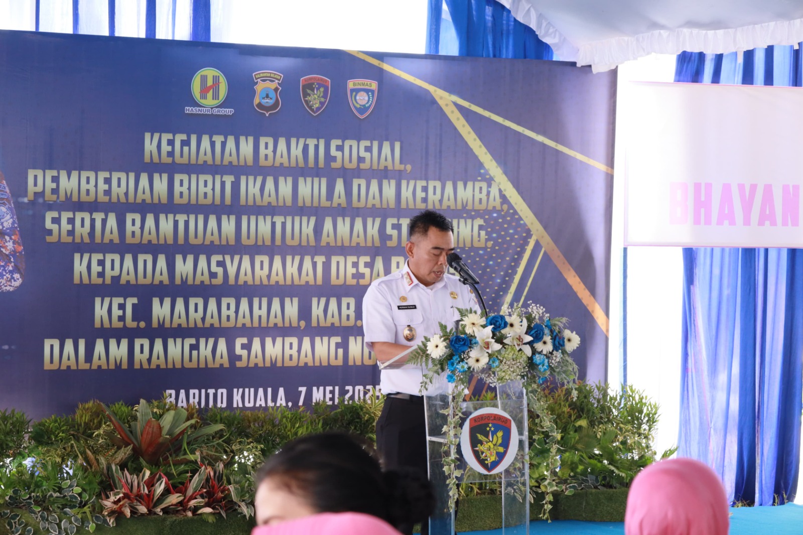 Wabup Barito Kuala Apresiasi Baksos Sambang Nusa Presisi di Desa Bagus