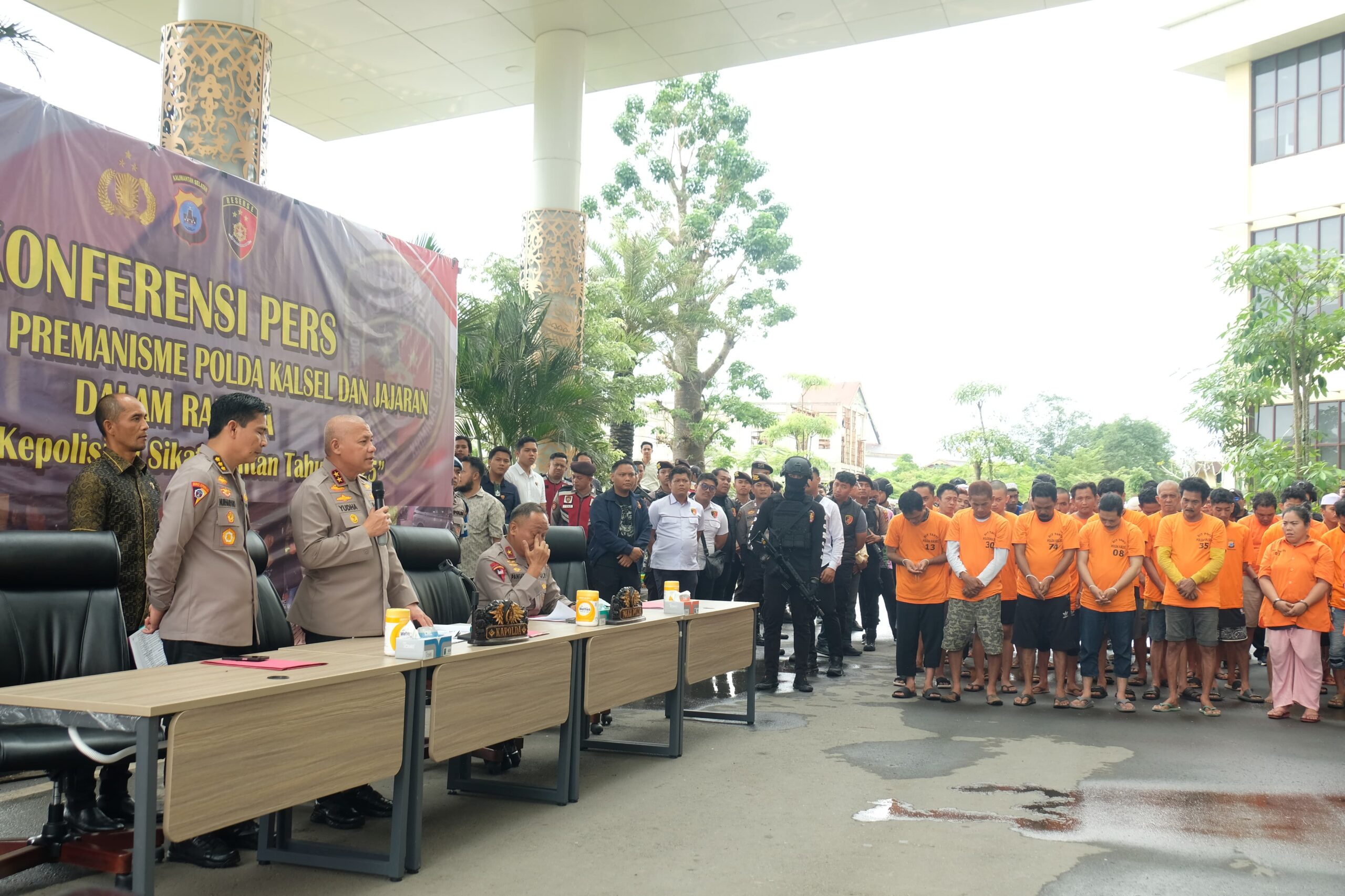 Operasi Sikat Intan, Polda Kalsel dan Jajaran Tangkap 135 Tersangka Tindak Pidana