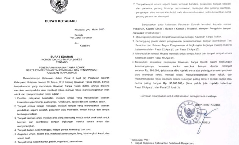Sanksi Denda sampai Pidana Disiapkan untuk Pelanggar Kawasan Tanpa Rokok