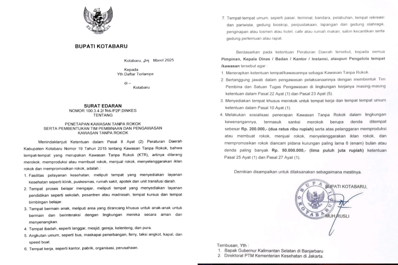 Sanksi Denda sampai Pidana Disiapkan untuk Pelanggar Kawasan Tanpa Rokok
