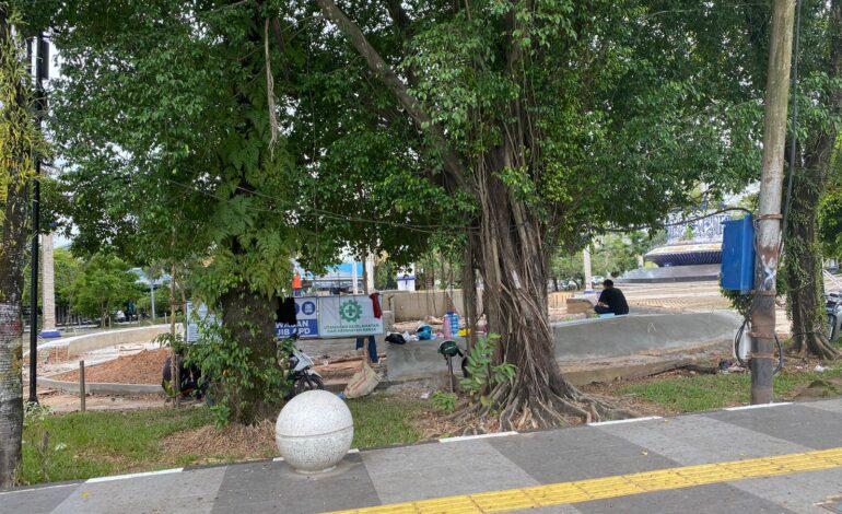 Biaya Perawatan Mahal, Air Mancur CBS Martapura Diganti Jadi Ruang Publik ‘Mojok Manis’