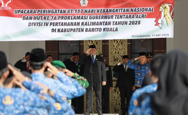 Pemkab Batola Gelar Upacara Harkitnas dan HUT ke-76 Proklamasi Gubernur ALRI