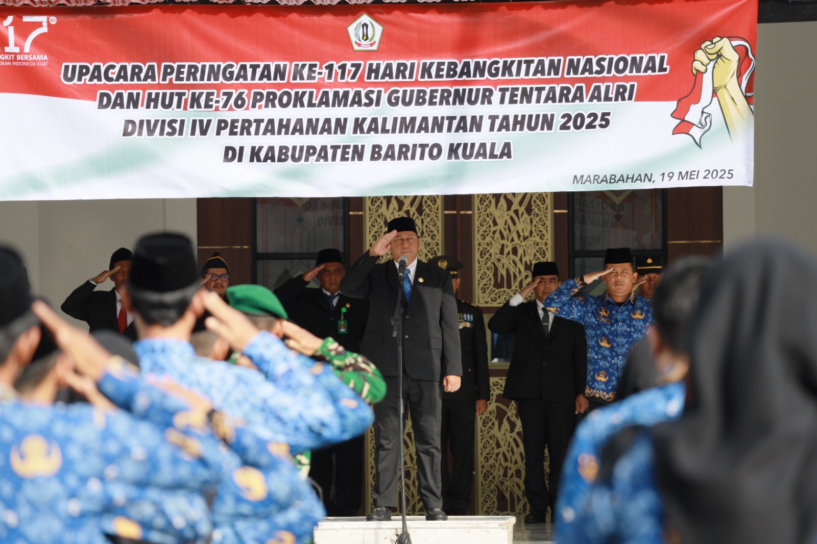 Pemkab Batola Gelar Upacara Harkitnas dan HUT ke-76 Proklamasi Gubernur ALRI