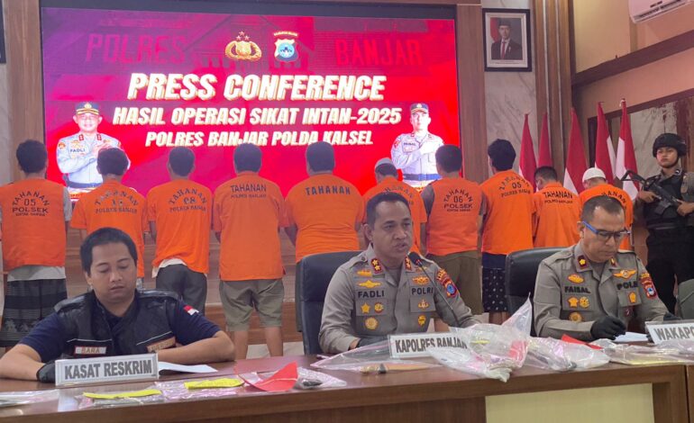 Polres Banjar Tangkap 116 Tersangka Kejahatan selama Operasi Sikat Intan