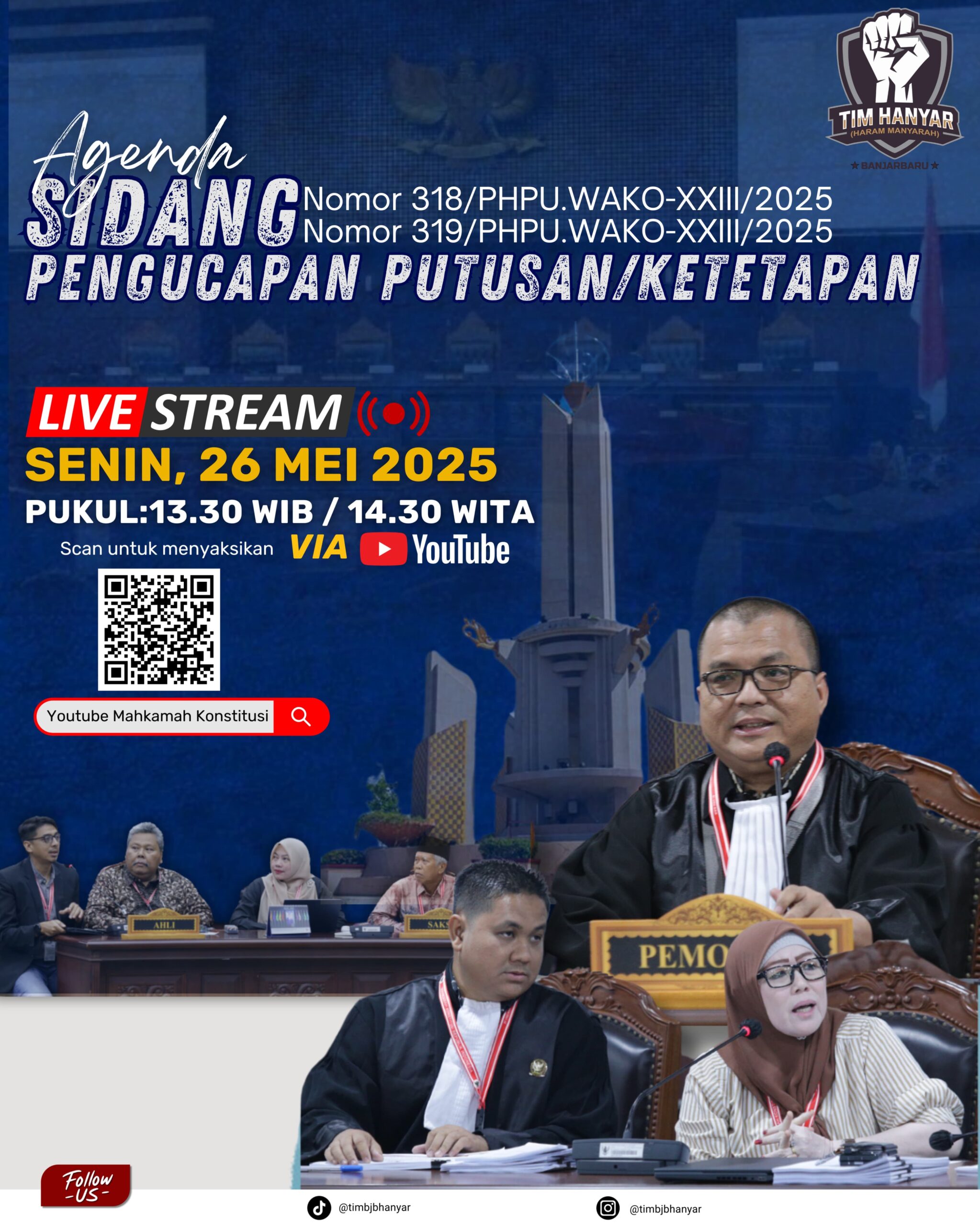 Hari Ini, MK Bacakan Putusan Dua PHPU PSU Pilkada Banjarbaru