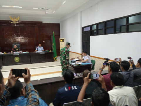 Sidang Perdana Jumran Prajurit TNI AL Pembunuh Wartawati Juwita