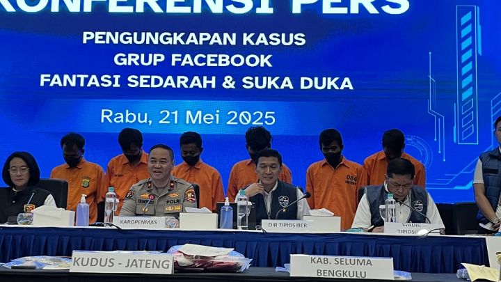 Bareskrim Polri Ungkap Peran 6 Tersangka Grup FB Fantasi Sedarah