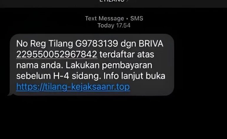 Kejagung Minta Masyarakat Waspada Modus Penipuan Tilang Elektronik Melalui SMS Phishing