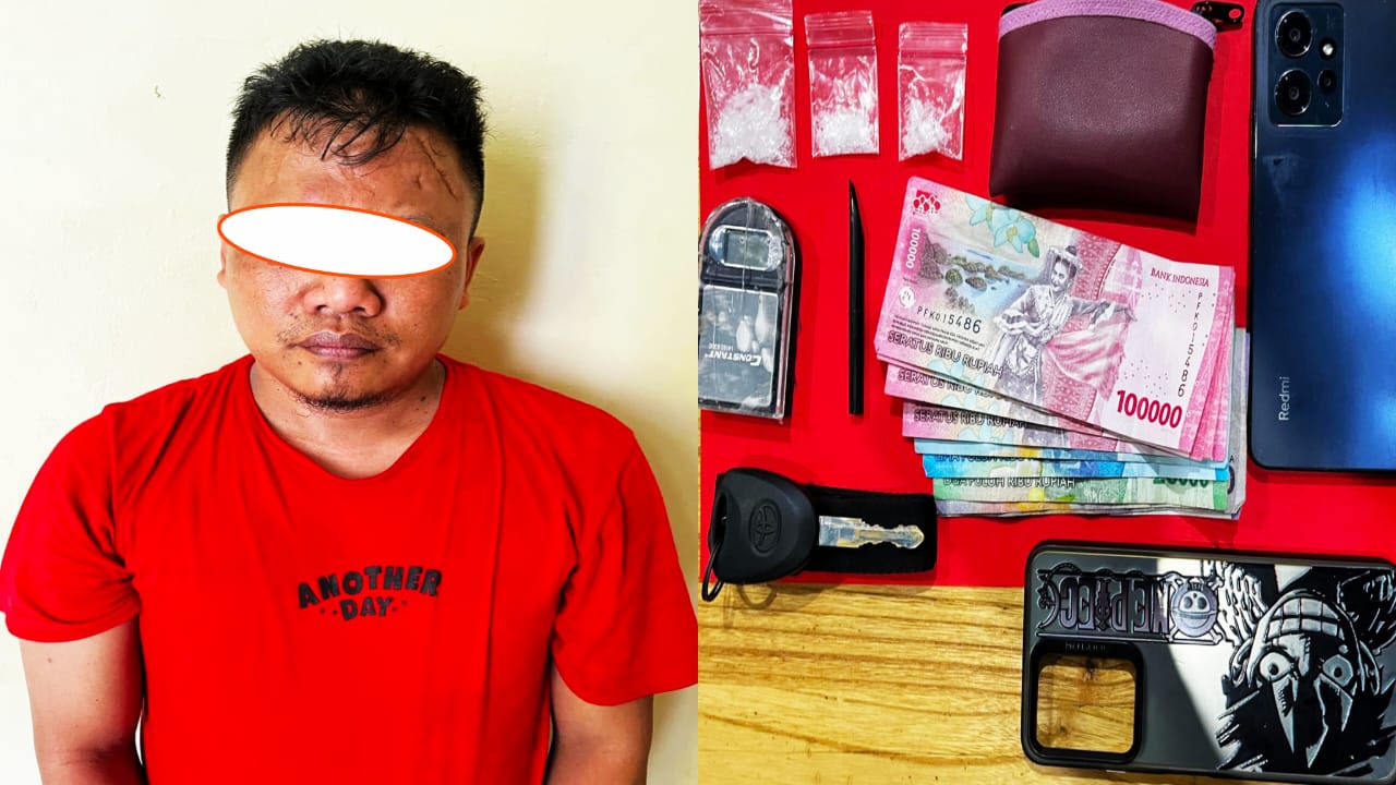 Pria Ini Kedapatan Jualan Narkoba di Langadai, Barbuk Sabu 3,99 Gram Disita