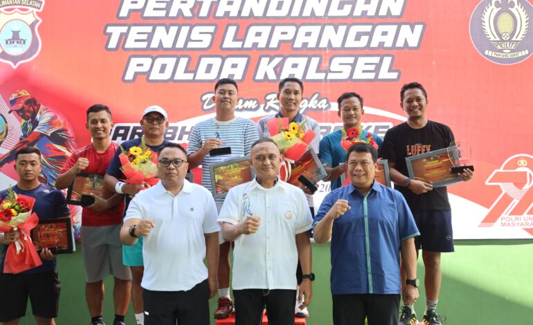 Ini Pemenang Tenis Lapangan Polda Kalsel HUT ke-79 Bhayangkara