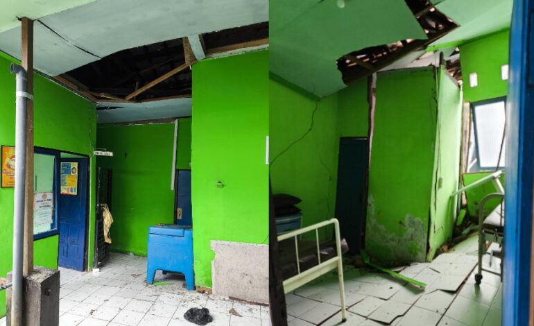 Bangunan Rawat Inap UPTD Puskesmas Aluh-aluh Ambruk