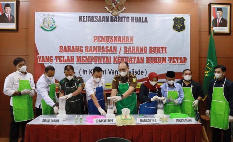 Pemusnahan Barang Rampasan, Kejari Batola Komitmen Penegakan Hukum