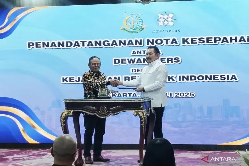 Kejaksaan Agung dan Dewan Pers Teken Kerja Sama Perlindungan Kemerdekaan Pers