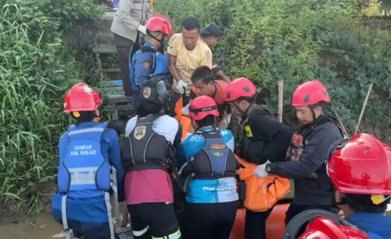Setelah Dicari-cari, Redho Ditemukan Tewas Mengapung di Sungai Martapura