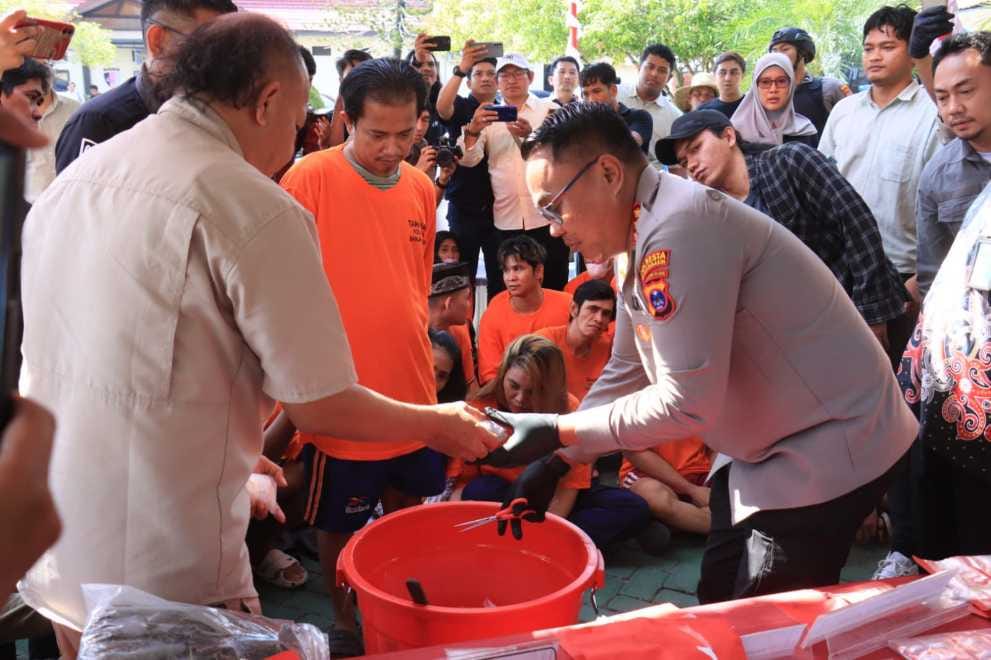 Narkoba Sabu Rp1,6 Miliar Dimusnahkan, 19 Ribu Jiwa Terhindar dari Narkoba