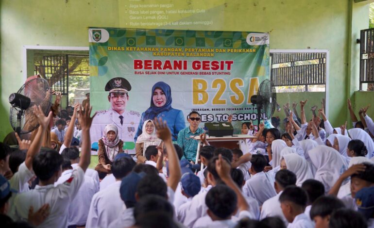 Dorong Pola Konsumsi Sehat, DKP3 Balangan Gelar Edukasi B2SA di SMP Negeri 2 Awayan