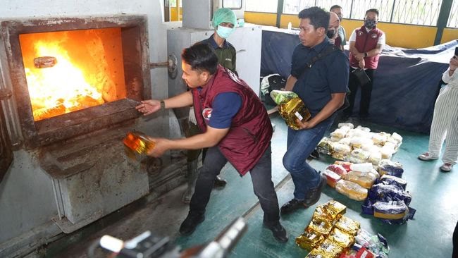Bareskrim Polri Musnahkan Narkoba Rp222 Miliar