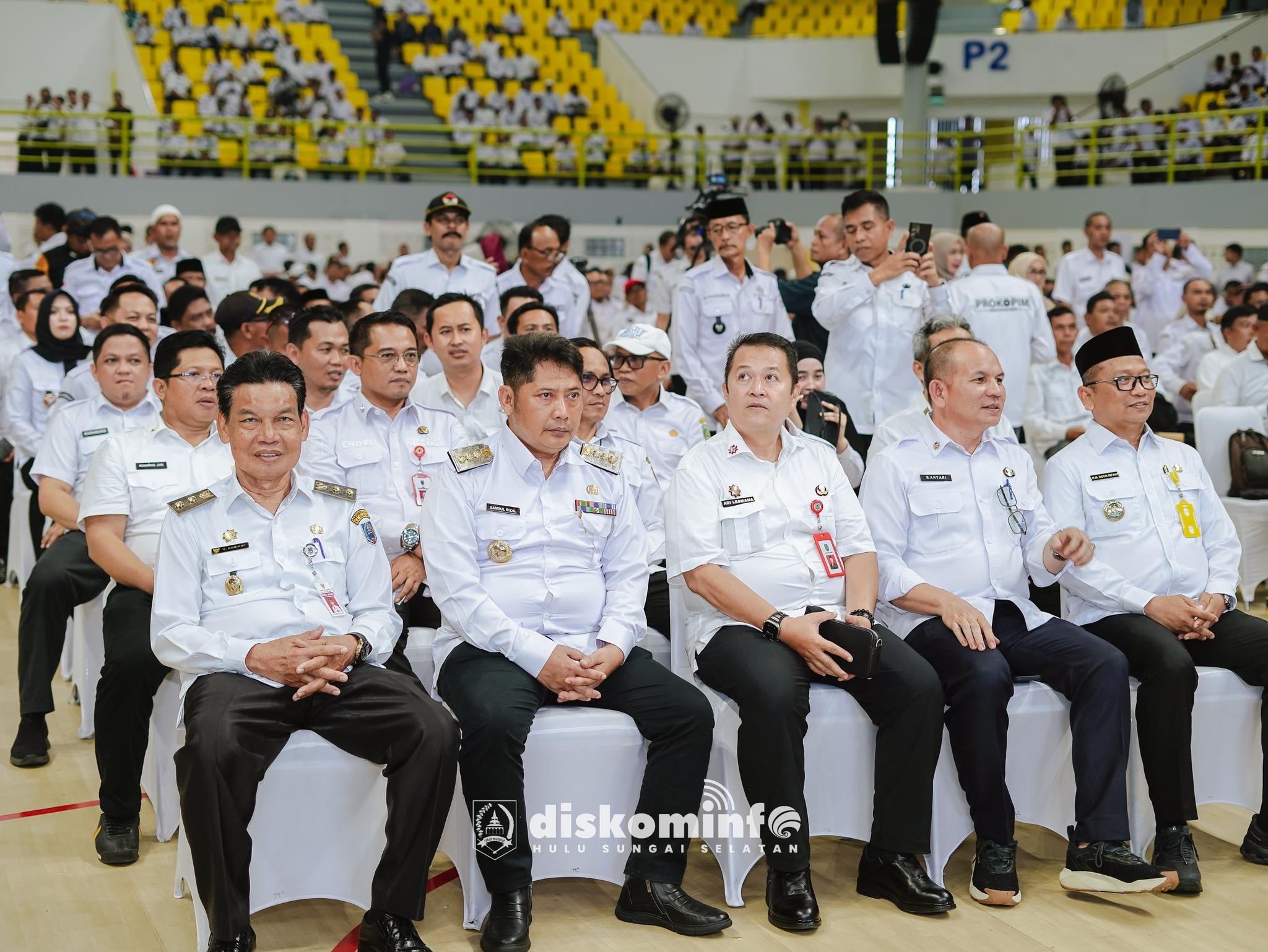 GELORAKAN SEMANGAT EKONOMI DESA, WABUP HSS HADIRI PELUNCURAN KOPERASI MERAH PUTIH DI KALSEL