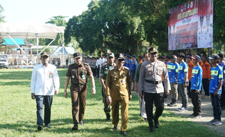 ANTISIPASI MUSIM KEMARAU, WABUP HSS HADIRI APEL KESIAPSIAGAAN KARHUTLA 2025