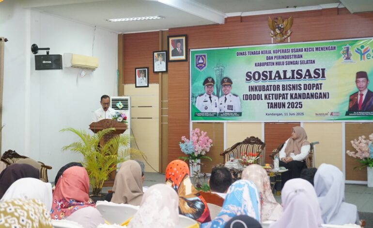 BANGKITKAN UMKM, PEMKAB HSS GELAR SOSIALISASI INKUBATOR BISNIS