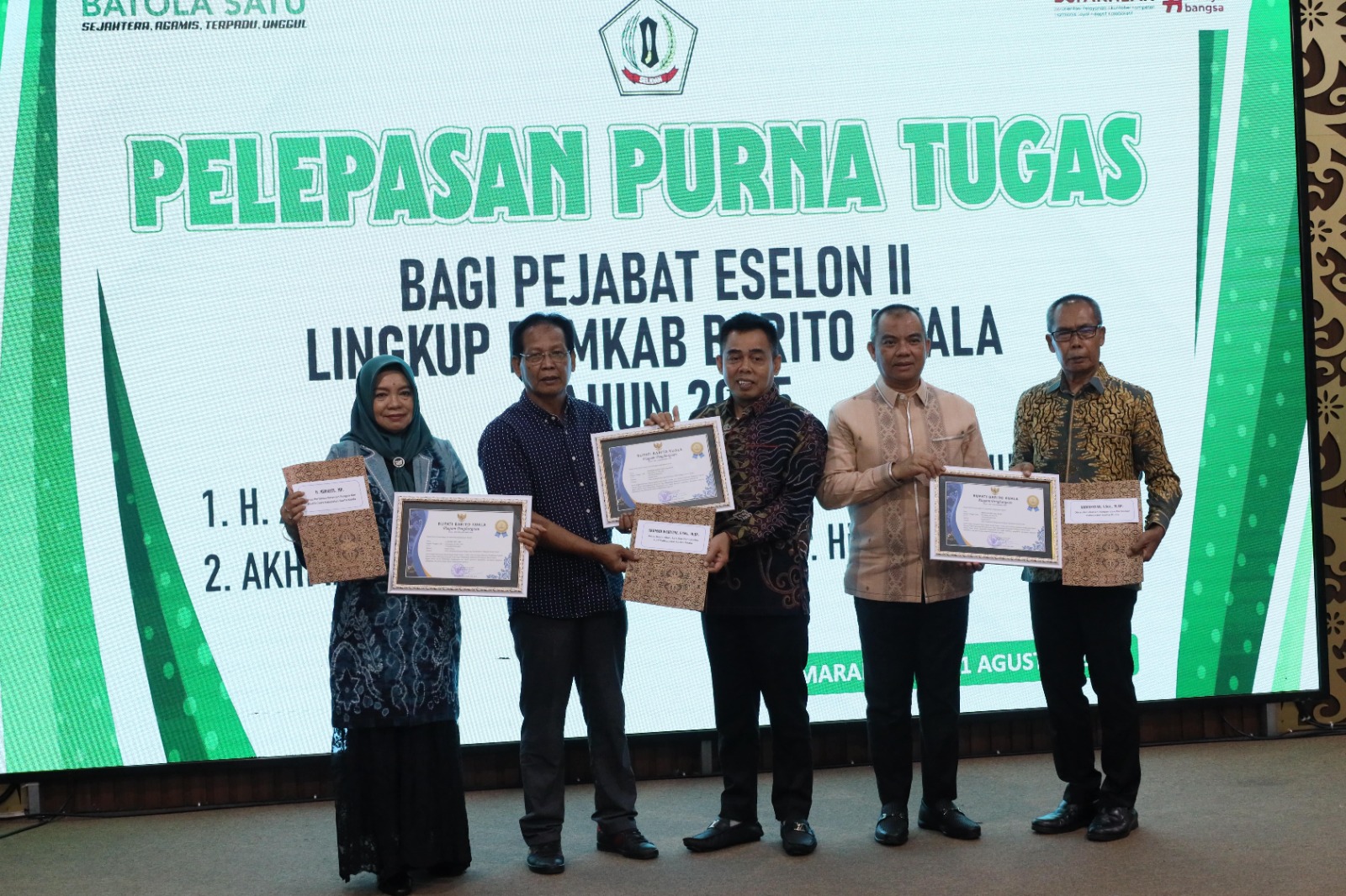 Wabup Barito Kuala Melepas Purna Tugas Pejabat Eselon II