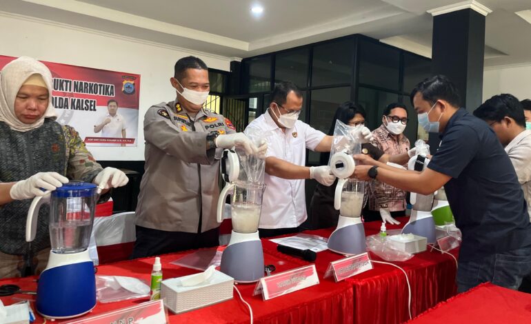 Ditresnarkoba Polda Kalsel Musnahkan 2.568 Gram Sabu, Gugun Terancam Hukuman Berat