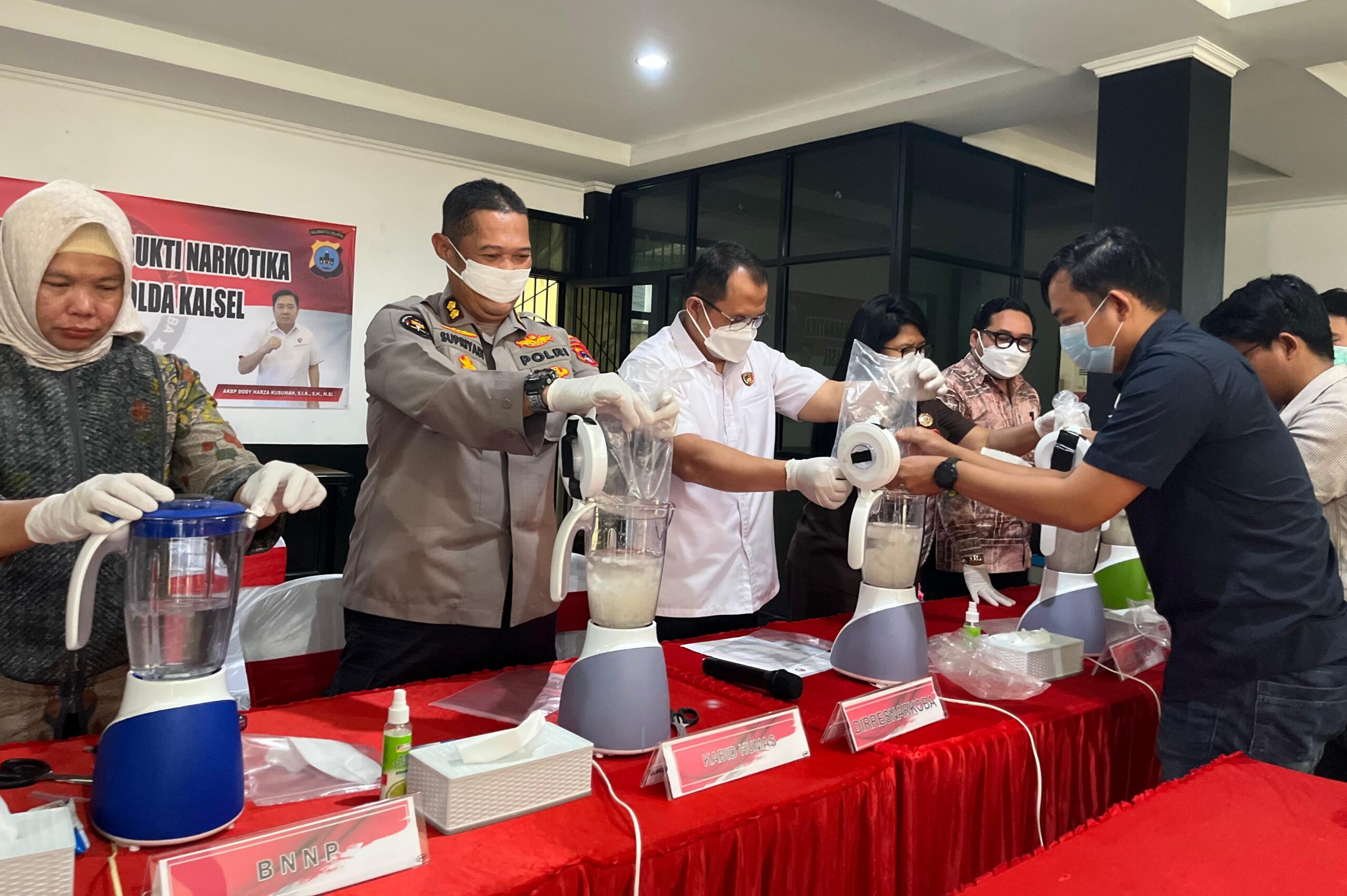 Ditresnarkoba Polda Kalsel Musnahkan 2.568 Gram Sabu, Gugun Terancam Hukuman Berat