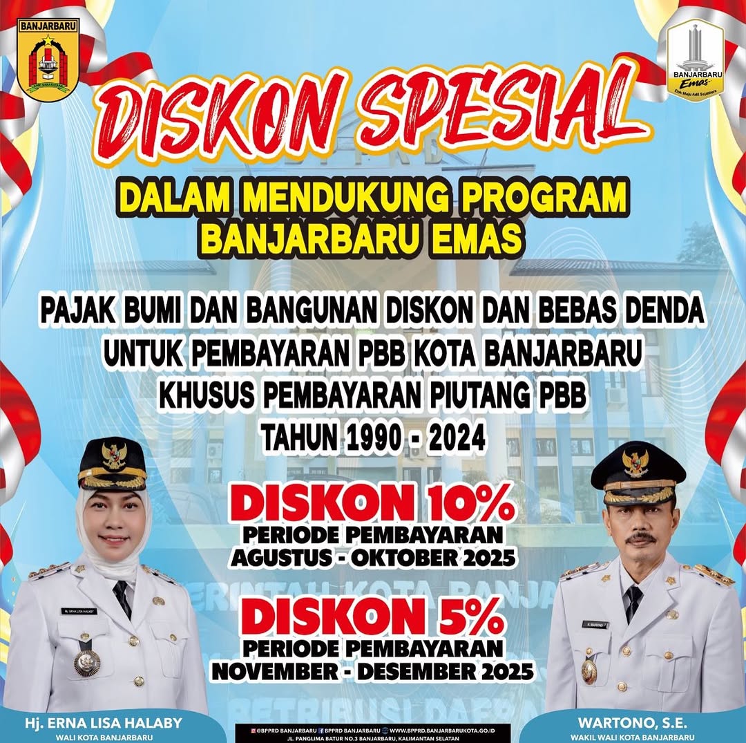 Kebijakan Unik: Diskon PBB Dongkrak Pendapatan Banjarbaru