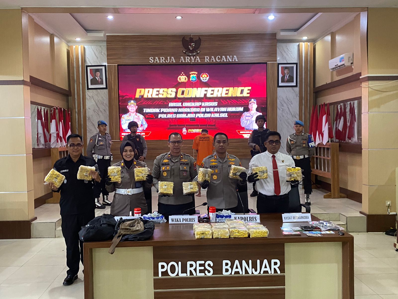Polres Banjar Gagalkan Peredaran 19 Kg Sabu Senilai Rp34 Miliar di Gambut