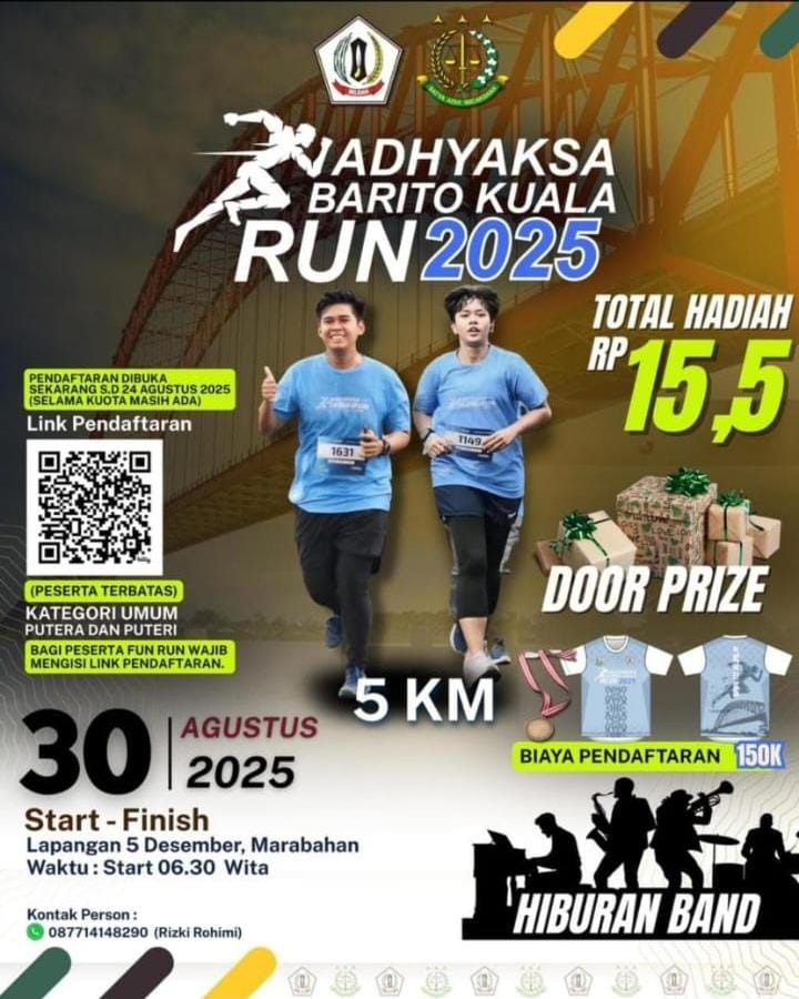 DPRD Batola Dukung Gelaran Adhyaksa Barito Kuala Run 2025