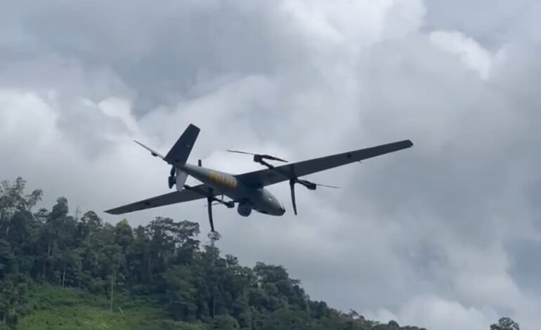 Drone UAV-VTOL Polda Kalsel Jatuh saat Operasi Pencarian Helikopter BK 117-D3