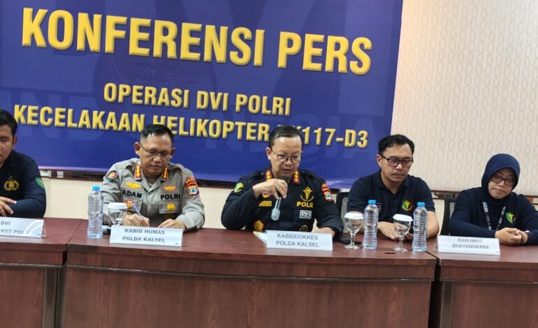 Enam Korban Helikopter Tanah Bumbu Sudah Teridentifikasi, Dua Lagi Tunggu Hasil DNA
