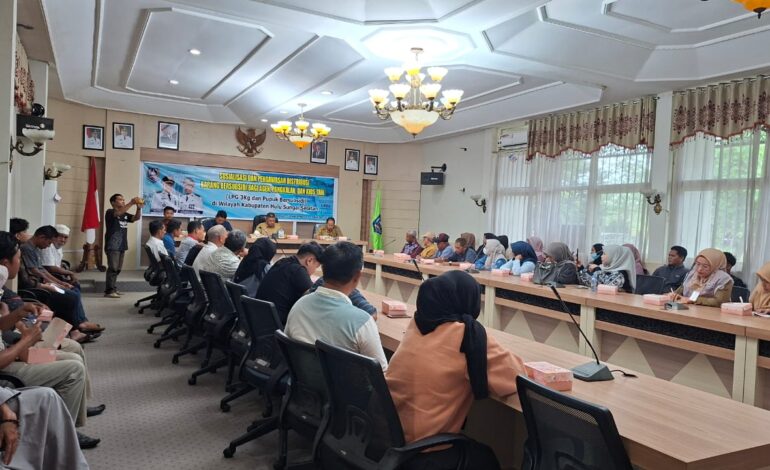 Setda HSS Gelar Sosialisasi Distribusi LPG 3 Kg dan Pupuk Bersubsidi