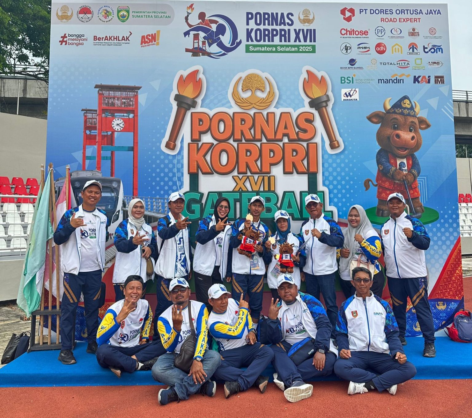 Gateball Korpri Kalsel Sumbang Medali Pertama Pornas XVII Pelembang